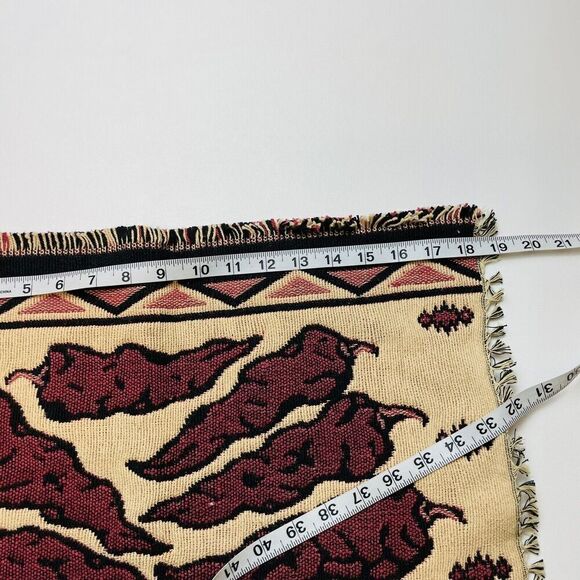El Paso Saddleblanket Co Southwest Placemats (6) Chili Peppers Fringe Tapestry - Picture 6 of 6